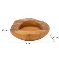 Kép 9/9 - Erused tál tölgyfából barna ø 20x6cm