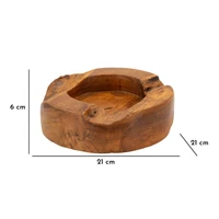 Kép 8/8 - Erusi tál tölgyfából barna ø 21x6 cm