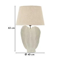Kép 6/6 - Ester asztali lámpa elefántcsont szín Ø 40X63 cm 5