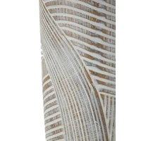 Kép 5/8 - Fa gyanta váza törtfehér ø 18x45 cm