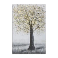 Kép 1/7 - Fa ősszel festmény barna/fekete 80x3,8x120 cm