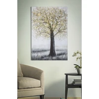 Kép 7/7 - Fa ősszel festmény barna/fekete 80x3,8x120 cm 5