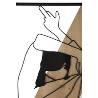 Kép 2/6 - Fali dekoráció női test -a- barna-fekete 50x2x90 cm 1