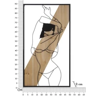 Kép 6/6 - Fali dekoráció női test -a- barna-fekete 50x2x90 cm 5