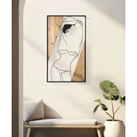 Kép 5/6 - Fali dekoráció női test -b- barna-fekete 50x2x90 cm 4