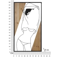 Kép 6/6 - Fali dekoráció női test -b- barna-fekete 50x2x90 cm 5