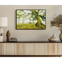 Kép 7/7 - Falikép lakkozott erdei részlet kerettel 90x4x60 cm 5