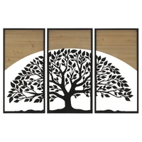 Kép 1/6 - Fát ábrázoló fali dekorációs 3 db-os szett 105x2x70 (35x2x70) cm