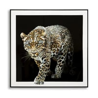 Kép 1/6 - Festmény lakkozott jaguár csillogó kövekkel kerettel -b- 82x4x82 cm