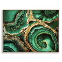 Kép 1/7 - Festmény lakkozott márvány mintás smerady -a- kerettel 82x4x62 cm