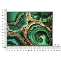 Kép 2/7 - Festmény lakkozott márvány mintás smerady -a- kerettel 82x4x62 cm 6