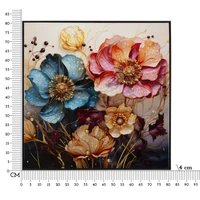 Kép 4/7 - Festmény lakkozott narcyra -a- kerettel 82x4x82 cm 6