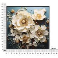 Kép 2/7 - Festmény lakkozott narcyra -b- kerettel 82x4x82 cm 6