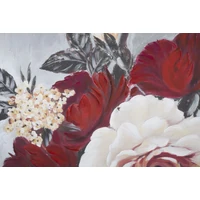 Kép 3/6 - Festmény pünkösdi rózsákkal fehér/piros 90x3,7x90 cm 2