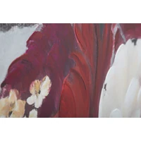 Kép 4/6 - Festmény pünkösdi rózsákkal fehér/piros 90x3,7x90 cm 3