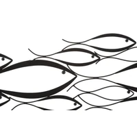 Kép 2/6 - Fishy fali dekoráció fekte 100x1x35 cm 1