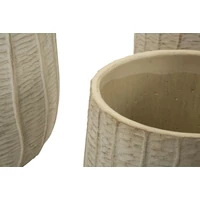 Kép 6/8 - Flake kaspó szett 3 db krémszín 30,5x27-25x22,2-19,5x18 cm 3