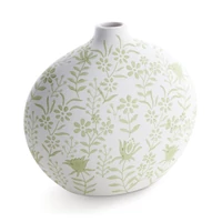 Kép 1/2 - Flora kerámia váza Krémszín 29x15x28 cm