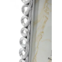 Kép 4/6 - Fonott képkeret ezüst 20,8x1,9x25,9 ( belső méret 15x20) cm 3