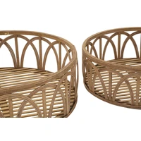 Kép 2/6 - Fuji rattan kosár 3db-os szett barna ø 50x16-40x14-30x12 cm