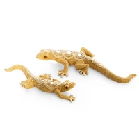 Kép 2/2 - Gatos2 gyík figura Arany 25x11x5 cm 1