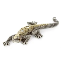 Kép 1/2 - Gatos4 gyík figura Ezüst 20x8x3 cm