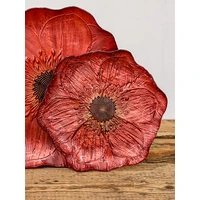 Kép 2/2 - Gerbera üveg desszerttányér készlet 6 db-os bordóbronz átmérő: 22 cm 1