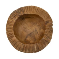 Kép 2/8 - Geris tál tölgyfából barna ø 19x8 cm