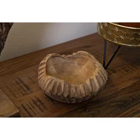 Kép 7/8 - Geris tál tölgyfából barna ø 19x8 cm