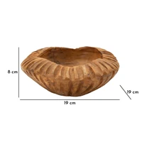 Kép 8/8 - Geris tál tölgyfából barna ø 19x8 cm