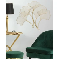 Kép 5/6 - Ginko biloba fali dekoráció glamour stílusban arany 79x5x68 cm 4