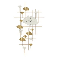 Kép 1/6 - Ginko biloba falióra arany/fehér 75,5x3,5x133 cm