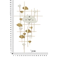 Kép 6/6 - Ginko biloba falióra arany/fehér 75,5x3,5x133 cm 5