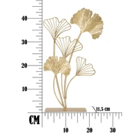 Kép 6/6 - Ginko biloba levéls dekoráció arany 26x11,5x44,5 cm 5