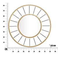 Kép 5/6 - Glamour fali tükör arany/fekete ø 81x6,5 (tükör mérete ø 41,5 ) cm