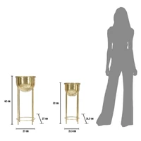 Kép 10/10 - Glamour virágtartó állvány szett arany ø 27x62-21,5x52 cm