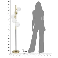 Kép 8/10 - Glamoury állólámpa 4 búrával arany/fekete ø 30x160 cm
