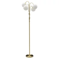 Kép 1/9 - Glamoury állólámpa 4 búrával fehér/arany ø 54x176 cm