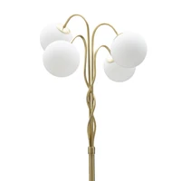 Kép 3/9 - Glamoury állólámpa 4 búrával fehér/arany ø 54x176 cm