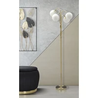 Kép 6/9 - Glamoury állólámpa 4 búrával fehér/arany ø 54x176 cm