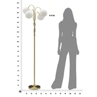 Kép 7/9 - Glamoury állólámpa 4 búrával fehér/arany ø 54x176 cm