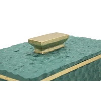 Kép 4/7 - Grent doboz zöld/arany 18.8x6.4x10.8 cm 3