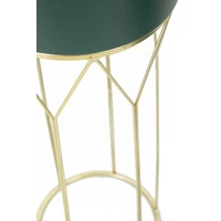 Kép 4/6 - Grent virágtartó állvány 2db-os szett zöld/arany ø 23x70-19x50 cm