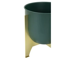 Kép 4/7 - Grent virágtartó állvány 2db-os szett zöld/arany ø 24,5x26-19x21 cm