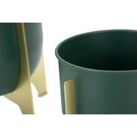 Kép 5/7 - Grent virágtartó állvány 2db-os szett zöld/arany ø 24,5x26-19x21 cm
