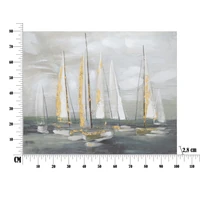 Kép 6/6 - Hajók a vízen festmény 100x2,8x80 cm 5
