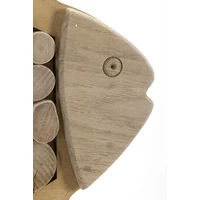 Kép 4/6 - Hal alakú fali dekoráció fából barna 42,5x2x28,5 cm 3