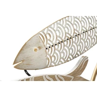 Kép 3/6 - Halas fali dekoráció arany/fehér 142.9x5x61.6 cm 2
