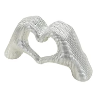 Kép 4/7 - Hands lover szobor ezüst 25x7,5x13,5 cm 2
