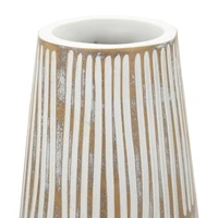 Kép 3/6 - Hanoi padlóváza mázas mintával fehér Ø 17X68,5 cm 2